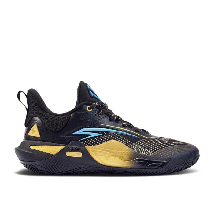 Anta 【 Kai 1 Speed \u0027North Star\u0027 Asia Release Men Black/Blue/Gold 】 Speed 素早さ メンズ 黒いこと 黒いこと 青味 青み ゴールド