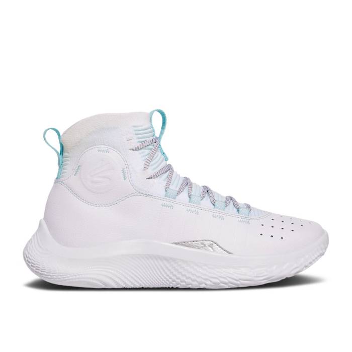 Curry Brand 【 Curry 4 Flotro \u0027White Stream Metallic Silver\u0027 Men White/Stream/Metallic Silver 】 カリー メンズ 白いこと 白いこと Silver しろがね色・しろがね色