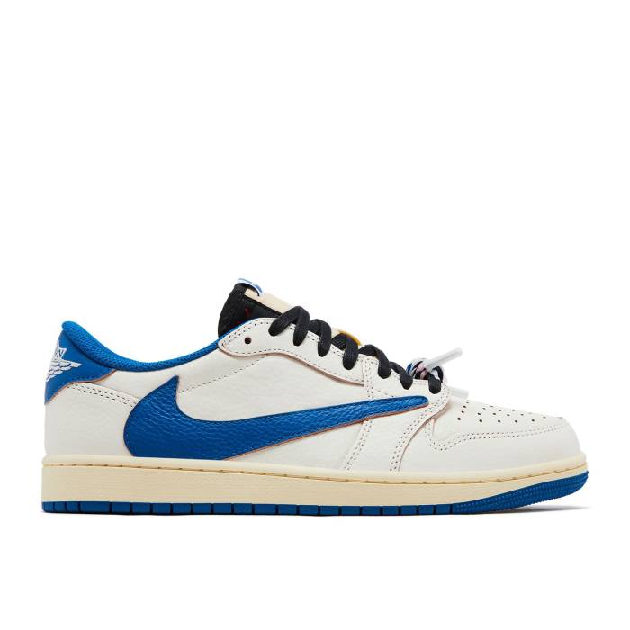 ナイキ エアジョーダン Air Jordan 【 Fragment Design X Travis Scott X Jordan 1 Low Og Sp \u0027Sail Military Blue\u0027 Men Sail/Black/Muslin/Military Blue 】 メンズ 黒いこと 黒いこと 青碧 青碧