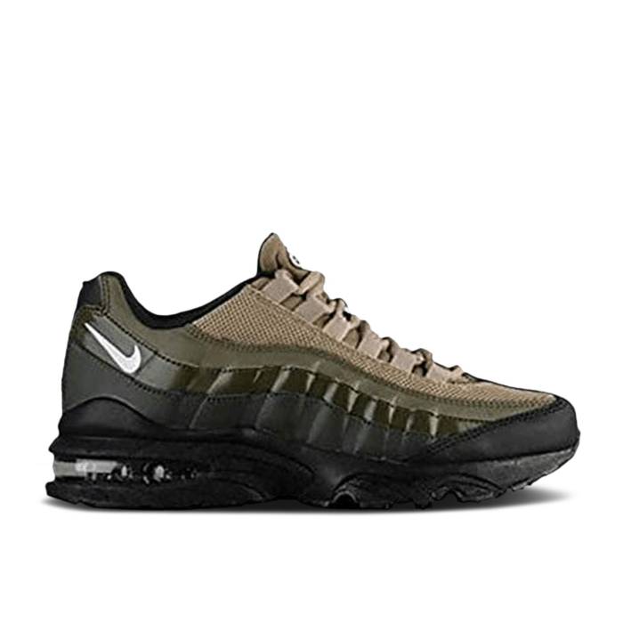 ナイキ Nike 【 Air Max 95 ガウス \u0027Khaki Sequoia\u0027 Youth Black/White/Khaki/Sequoia 】 マックス お坊っちゃん キッズ 黒いこと 黒いこと 白いこと 白いこと カーキ