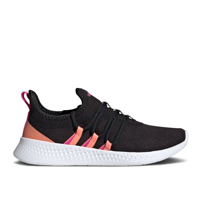 アディダス Adidas 【 Wmns Puremotion Adapt \u0027Black Coral Fusion\u0027 Women Core Black/Semi Lucid Fuchsia/Coral Fusion 】 アダプト レディース 中核グループ 黒いこと 黒いこと Fusion 核融合反応