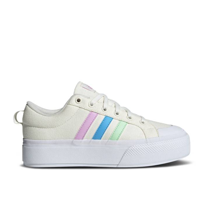 アディダス Adidas 【 Wmns Bravada 2.0 Platform \u0027Multi-Color Stripes\u0027 Women Off White/Semi Blue Burst/Bliss Lilac 】 レディース 白いこと 白いこと 青味 青み 張りさける