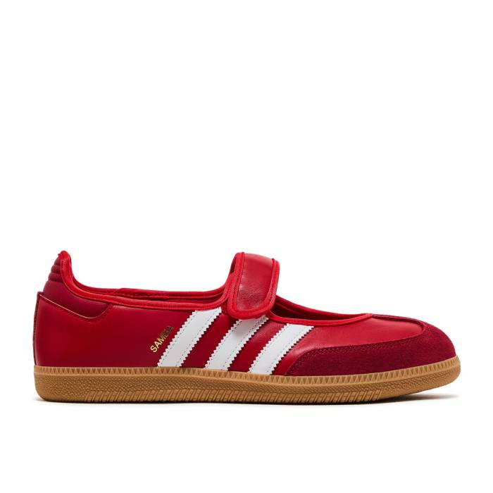 アディダス Adidas 【 Wmns Samba Jane \u0027Scarlet Gum\u0027 Women Better Scarlet/Team Victory Red/Gum 3 】 サンバ レディース Team 野球クラブ Victory 白星 Red 赤・赤いこと