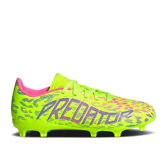 アディダス Adidas 【 Predator 24 League Fg Mg K \u0027Mystic Victory Pack\u0027 Youth Lucid Lemon/Blue Fusion/Lucid Pink 】 プレデター Victory 制覇 お坊っちゃん キッズ 青碧 青碧 Fusion 核融合反応 pink サクラ色