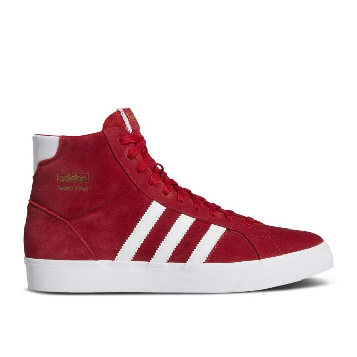 アディダス Adidas 【 Basket Profi 'Scarlet' Men Scarlet/Cloud White/Gold Metallic 】 メンズ 白色 ホワイト ゴールド