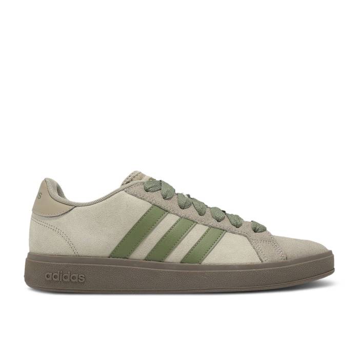 アディダス Adidas 【 Grand Court Base 00S \u0027Blanch Cargo\u0027 Men Blanch Cargo/Olive Strata/Olive Strata 】 地びた 厚地の外套 メンズ 積貨委託貨物 olive オリーブ