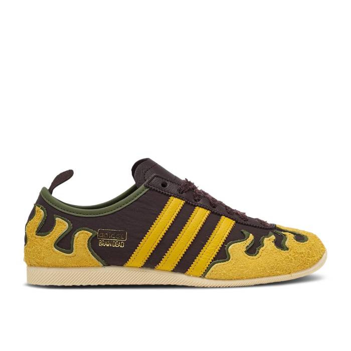アディダス Adidas 【 Brain Dead X Japan \u0027Brown Hazel Yellow\u0027 Men Core Black/Crystal White/Gold Metallic 】 メンズ 中核グループ 黒いこと 黒いこと 白いこと 白いこと ゴールド