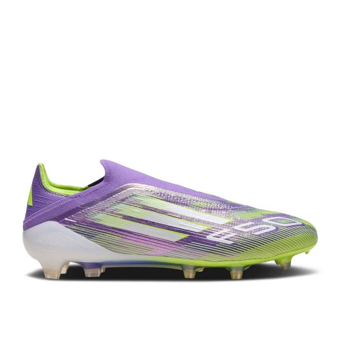 アディダス Adidas 【 Adizero F50 Elite Laceless Fg \u0027Radiant Blaze Pack\u0027 Men Purple Rush/Cloud White/Lucid Lemon 】 アディゼロ エリート メンズ Purple 紫・パープル rush 混雑時 白いこと 白いこと