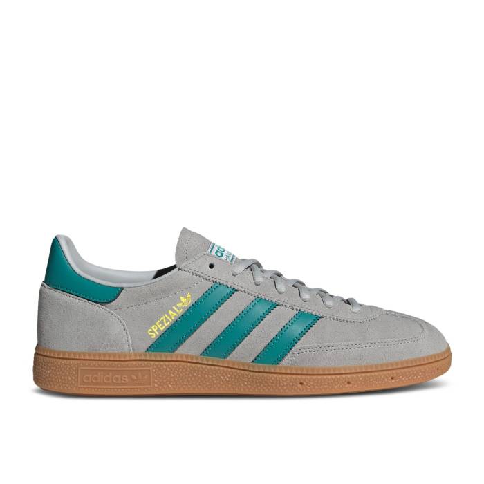 アディダス Adidas 【 Handball Spezial \u0027Grey Pure Teal\u0027 Men Grey Two/Pure Teal/Gold Metallic 】 ハンドボール スペシアル 純然たる メンズ 薄墨色 薄墨色 純然たる ゴールド