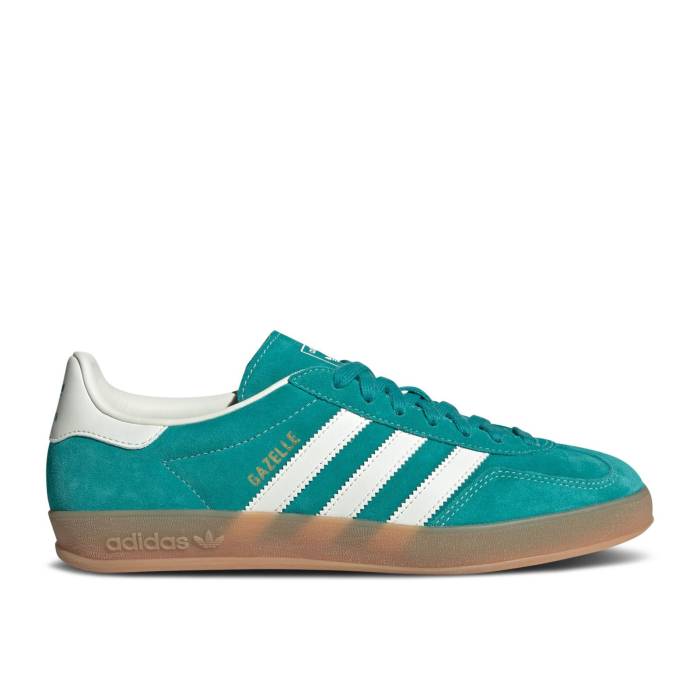 アディダス Adidas 【 Gazelle Indoor 'Pure Teal' Men Pure Teal/Off White/Gold Metallic 】 ガゼル メンズ ピュア 白色 ホワイト ゴールド