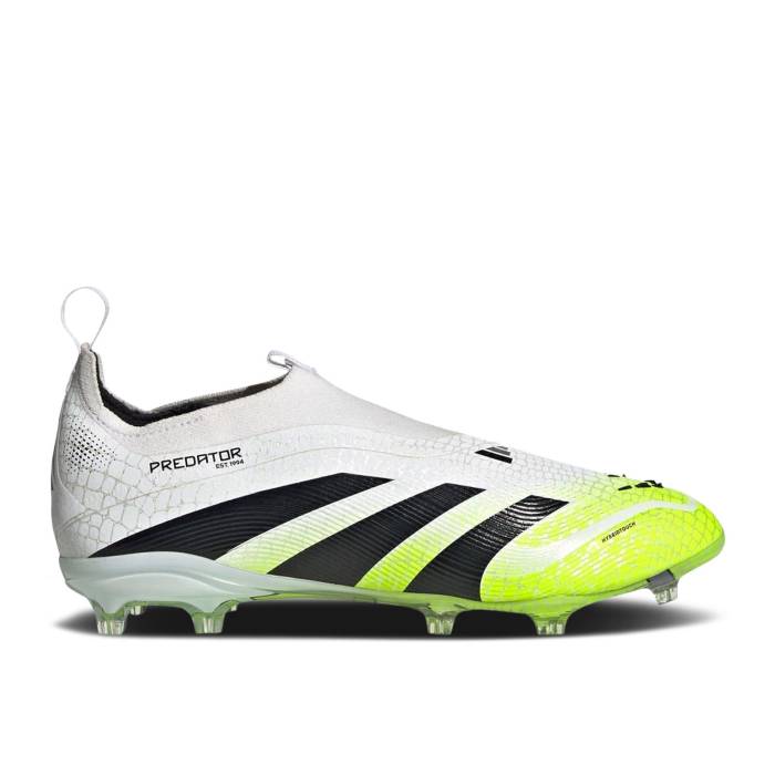 アディダス Adidas 【 Predator Elite Laceless Fg K \u0027Radiant Blaze Pack\u0027 Youth Cloud White/Core Black/Lucid Lemon 】 プレデター エリート お坊っちゃん キッズ 白いこと 白いこと 中核グループ 黒いこと 黒いこと