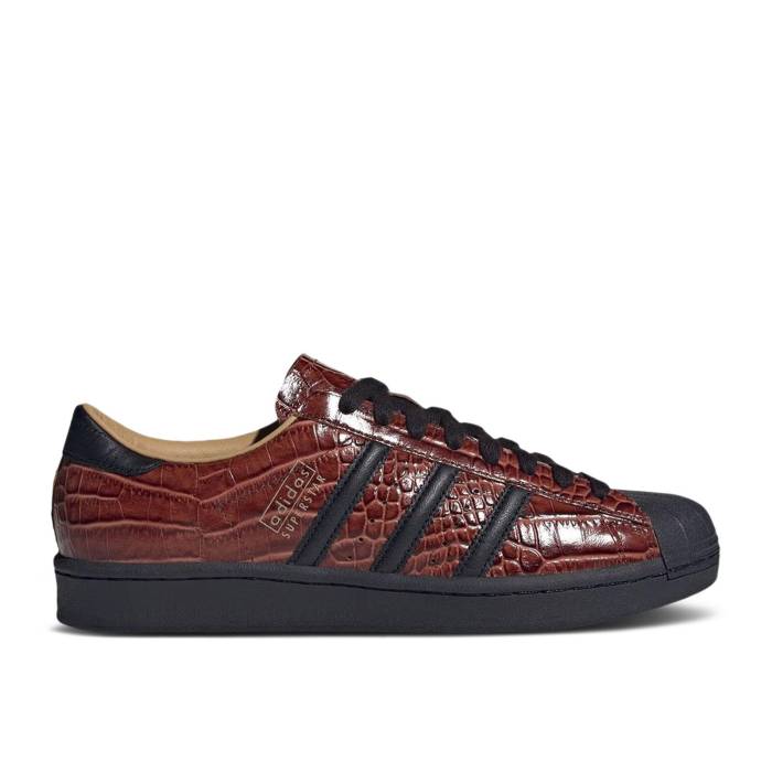 アディダス Adidas 【 Superstar Vintage \u0027Fox Brown Croc\u0027 Men Fox Brown/Core Black-Gold Beige 】 Superstar はやりっ児 vintage ビンテージ・ヴィンテージ 赤銅色 赤銅色 メンズ 狐狸 赤銅色 赤銅色 中核グループ ベ