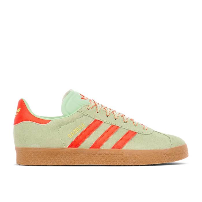 アディダス Adidas 【 Wmns Gazelle \u0027Green Orange Gum\u0027 Women Semi Green/Semi Orange/Gum 】 ガゼル orange 橙・オレンジ色 レディース green 緑・緑であること orange 橙・オレンジ色