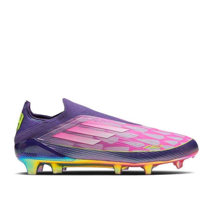 アディダス Adidas 【 Lamine Yamal X F50 Elite Laceless Fg \u0027Future Icons Pack\u0027 Men Purple/Cloud White/Lucid Lemon 】 エリート メンズ Purple 紫・パープル 白いこと 白いこと
