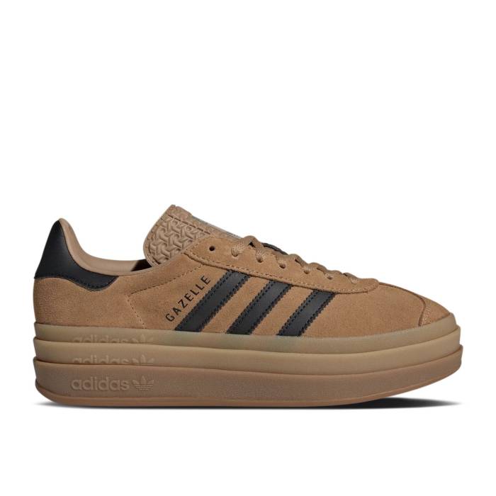 アディダス Adidas 【 Wmns Gazelle Bold \u0027Cardboard Gum\u0027 Women Cardboard/Core Black/Gum 】 ガゼル レディース 中核グループ 黒いこと 黒いこと