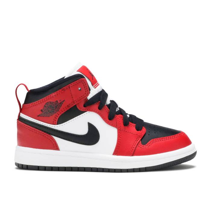 ナイキ エアジョーダン Air Jordan 【 Jordan 1 Mid Ps \u0027Chicago Black Toe\u0027 Youth Black/Gym Red/Black 】 ミッド 黒いこと 黒いこと お坊っちゃん キッズ 黒いこと 黒いこと Red 赤・赤いこと