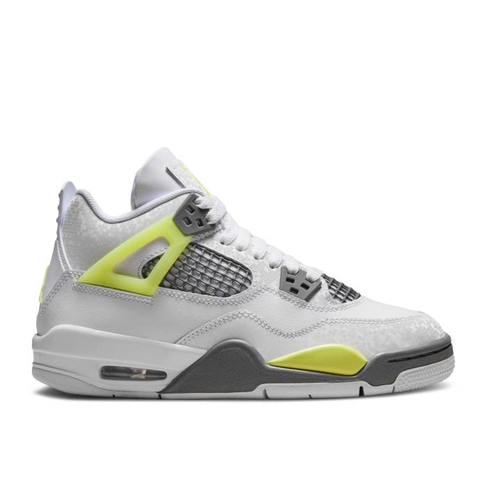 ナイキ エアジョーダン Air Jordan 【 Jordan 4 Retro Gs 'Light Lemon Twist' Youth White/Light Lemon Twist/Light Graphite 】 レトロ ジュニア キッズ 白色 ホワイト|スニケス
