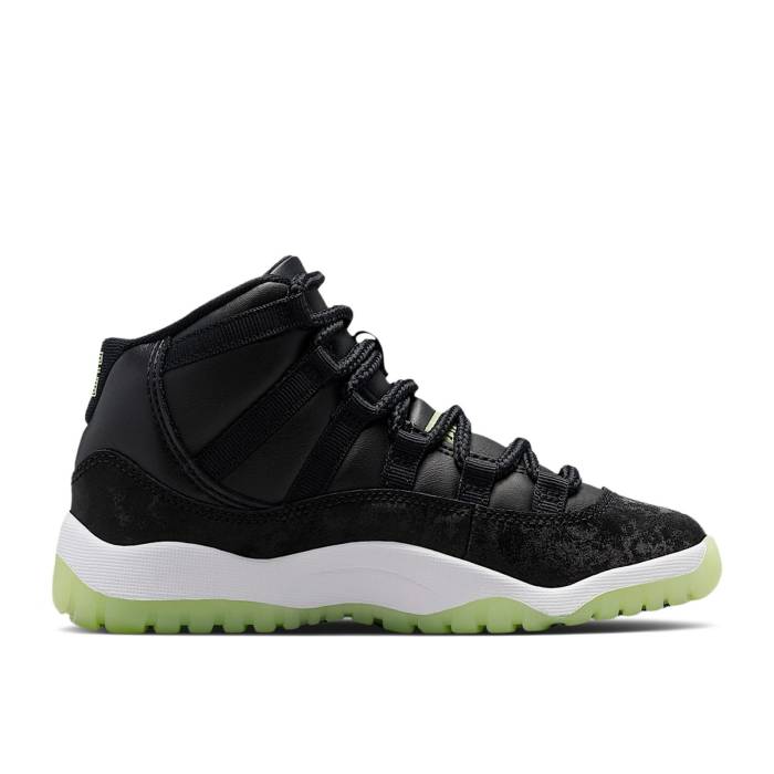 ナイキ エアジョーダン Air Jordan 【 Jordan 11 Retro Ps \u0027Black Dark Raisin\u0027 Youth Black/Dark Raisin/White/Barely Volt 】 レトロ お坊っちゃん キッズ 黒いこと 黒いこと 白いこと 白いこと