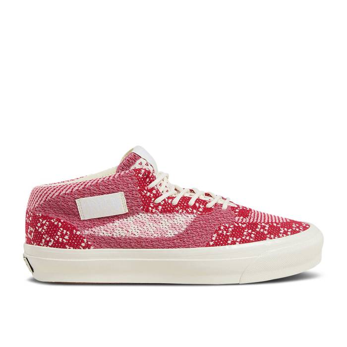 ヴァンズ Vans 【 Half Cab 33 Engineered Knit \u0027Chili Pepper\u0027 Men Chili Pepper/Mauvewood Red 】 二分の一 編み物 メンズ Red 赤・赤いこと