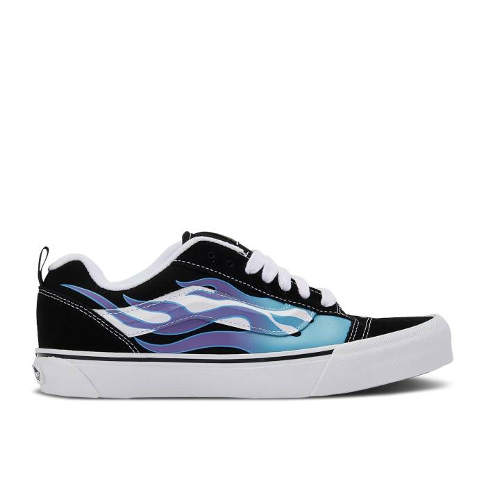 ヴァンズ Vans 【 Knu-Skool Black Blue Flame Men Black/Blue 】 青色 ブルー メンズ 黒色 ブラック 青色 ブルー