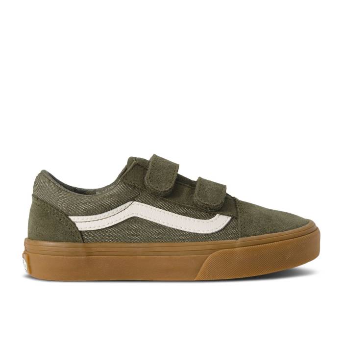 ヴァンズ Vans 【 Old Skool V Kids \u0027Green Gum\u0027 Youth Green 】 お坊っちゃん キッズ green 緑・緑であること