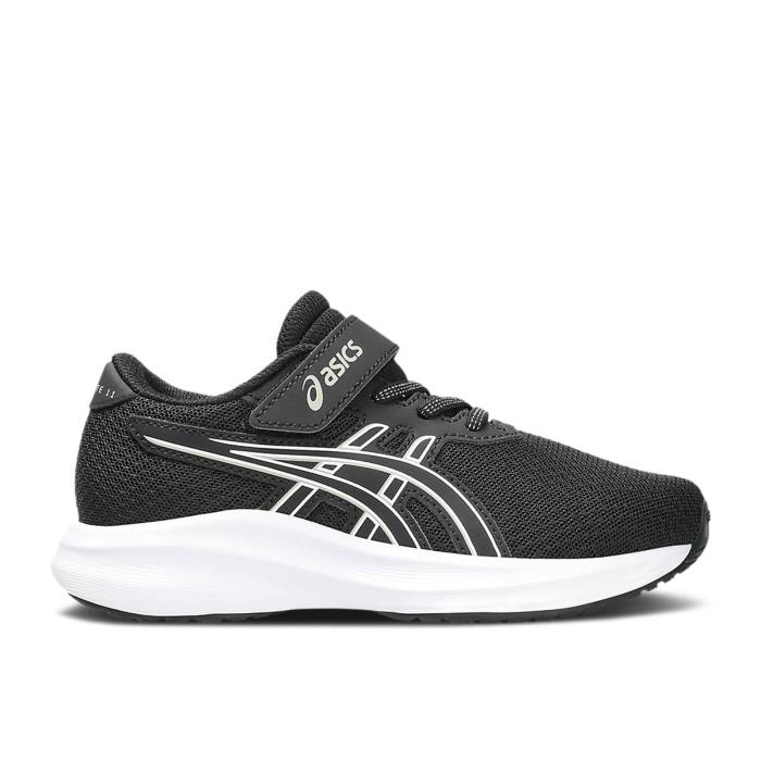 アシックス Asics 【 Pre Excite 11 Ps \u0027Black Meteor Grey\u0027 Youth Black/Meteor Grey 】 お坊っちゃん キッズ 黒いこと 黒いこと 薄墨色 薄墨色