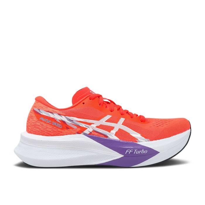 アシックス Asics 【 Wmns Magic Speed 4 \u0027Flash Red\u0027 Women Flash Red/White 】 神通力 Speed 素早さ レディース Red 赤・赤いこと 白いこと 白いこと