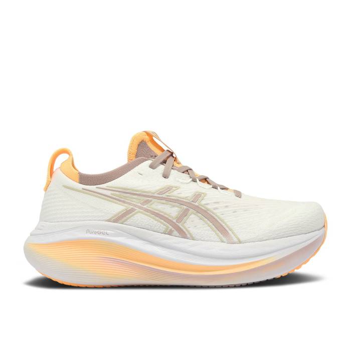 アシックス Asics 【 Wmns Gel Nimbus 27 \u0027White Fawn\u0027 Women White/Fawn 】 レディース 白いこと 白いこと