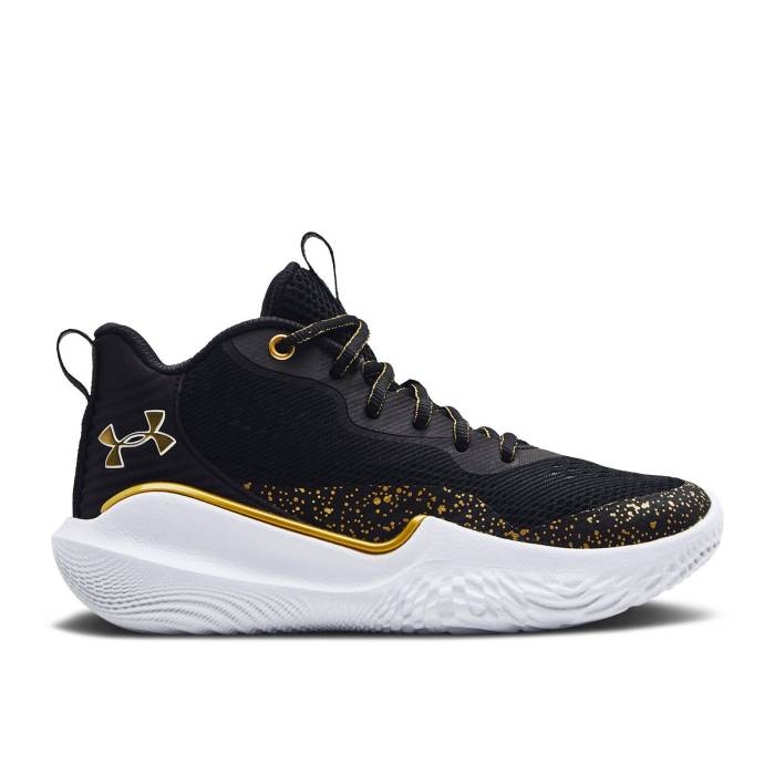 アンダーアーマー Under Armour 【 Wmns Flow Breakthru 2 \u0027Black Gold\u0027 Women Black/White 】 流通受け答え レディース 黒いこと 黒いこと 白いこと 白いこと