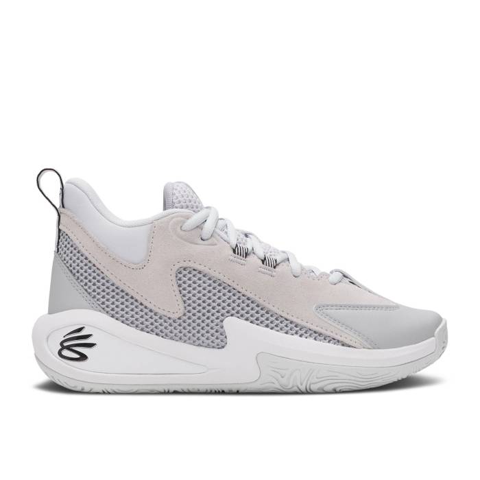 アンダーアーマー Under Armour 【 Curry 3Zer0 25 Sde ガウス \u0027Halo Grey\u0027 Youth Halo Grey/White/Black 】 カリー お坊っちゃん キッズ 薄墨色 薄墨色 白いこと 白いこと 黒いこと 黒いこと