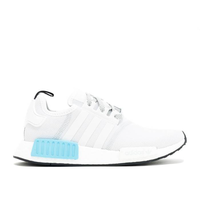 アディダス Adidas 【 Nmd_R1 'Bright Cyan' Men Ftwr White/Ftwr White/Bright Cyan 】 メンズ 白色 ホワイト シアン｜スニケス