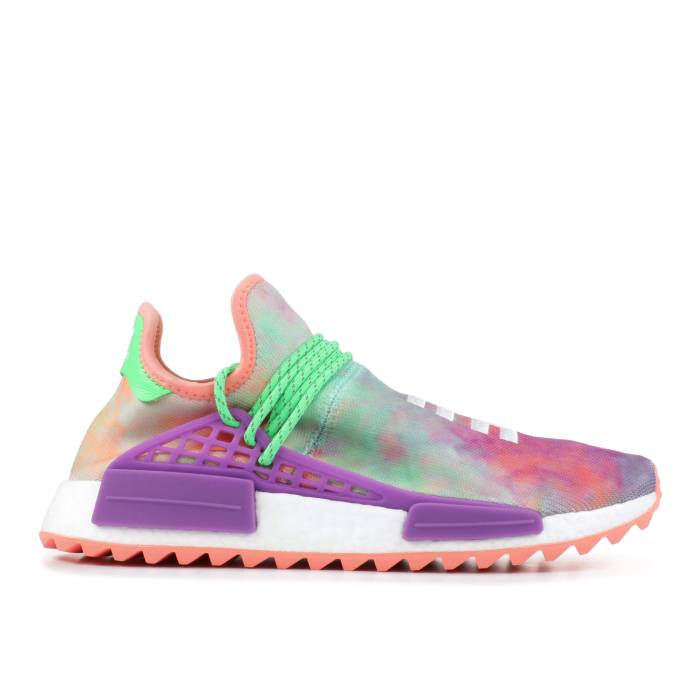 アディダス Adidas 【 Pharrell X Nmd Human Race Trail \u0027Holi Festival\u0027 Men Chalk Coral/Flash Green/Lab Purple 】 NMD メンズ green 緑・緑であること Purple 紫・パープル
