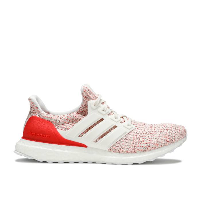 アディダス Adidas 【 Wmns Ultraboost 4.0 \u0027Active Red\u0027 Women Chalk White/Chalk White/Active Red 】 レディース 白いこと 白いこと Red 赤・赤いこと
