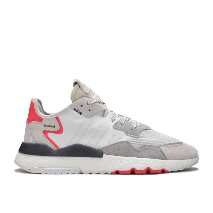 アディダス Adidas 【 Nite Jogger 'White Shock Red' Men Cloud White/Crystal White/Shock Red 】 ジョガーパンツ ショック メンズ 白色 ホワイト ショック Red 赤・レッド