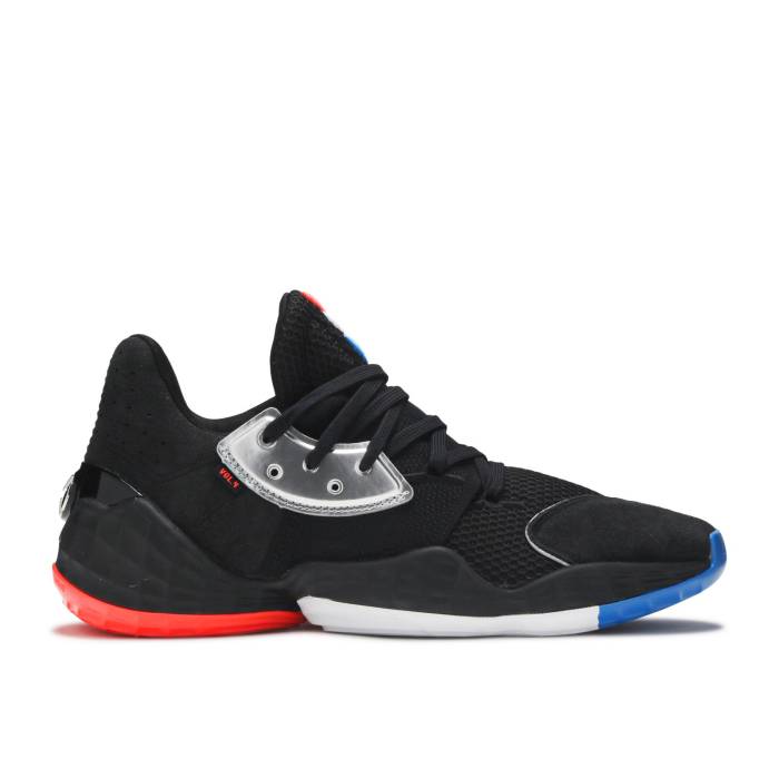 アディダス Adidas 【 Harden Vol. 4 'Barbershop' Men Core Black/Silver Metallic/Bright Blue 】 ハーデン メンズ コア 黒色 ブラック Silver 銀色・シルバー 青色 ブルー