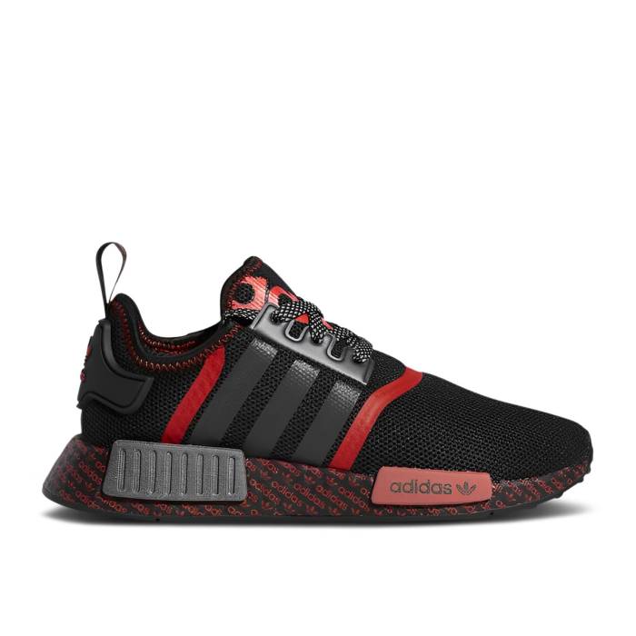 アディダス Adidas 【 Nmd_R1 'Boost Print' Men Black/Orange/Red 】 メンズ 黒色 ブラック orange 橙・オレンジ Red 赤・レッド