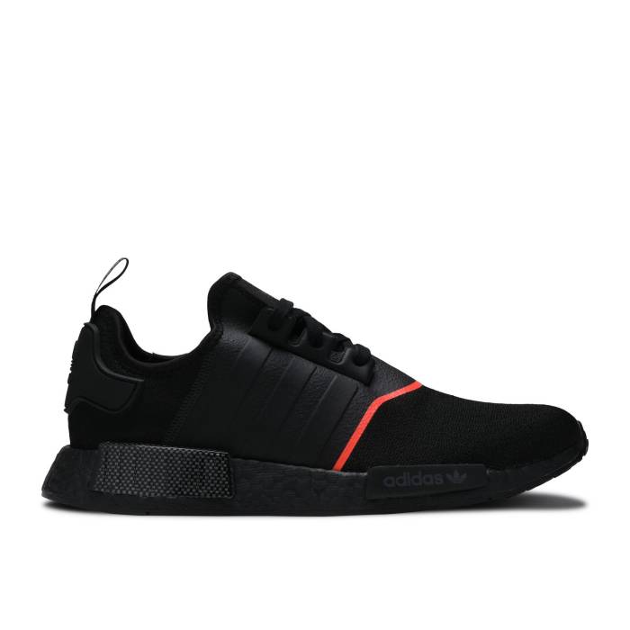 アディダス Adidas 【 Nmd_R1 \u0027Core Black Solar\u0027 Men Core Black/Core Black/Solar Red 】 黒いこと 黒いこと メンズ 中核グループ 黒いこと 黒いこと Red 赤・赤いこと