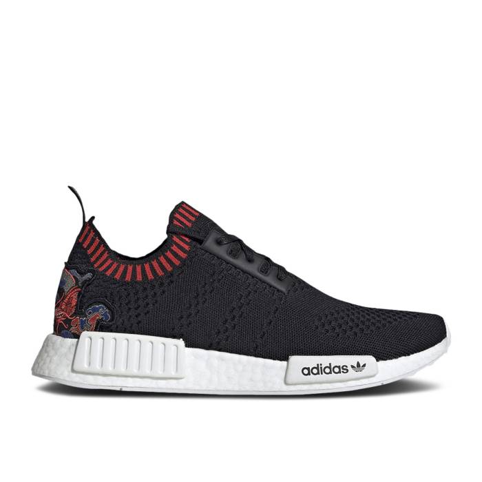 アディダス Adidas 【 Nmd_R1 Primeknit Dragon Patch Men Core Black/Core Black/Red 】 メンズ コア 黒色 ブラック Red 赤・レッド