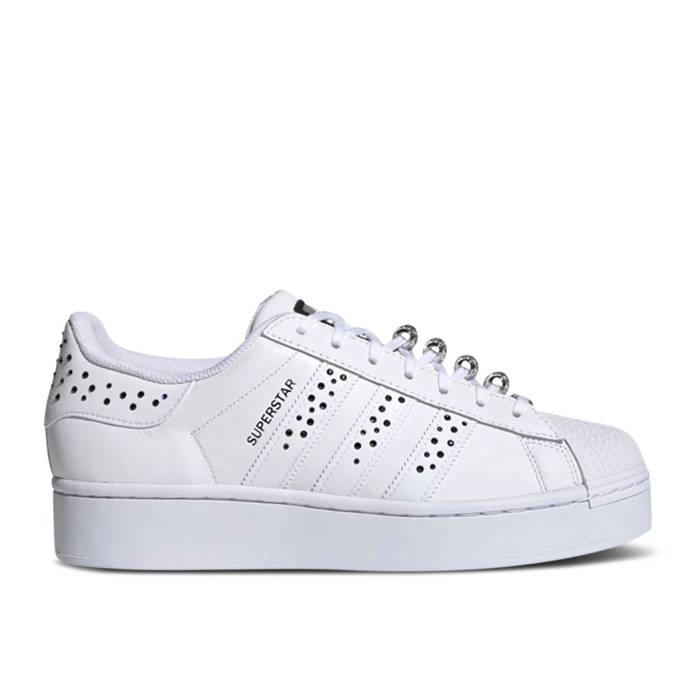 アディダス Adidas 【 Swarovski X Wmns Superstar Bold \u0027Cloud White\u0027 Women Cloud White/Core Black/Silver Metallic 】 Superstar はやりっ子 レディース 白いこと 白いこと 中核グループ 黒いこと 黒いこと Silver しろがね色・しろがね色