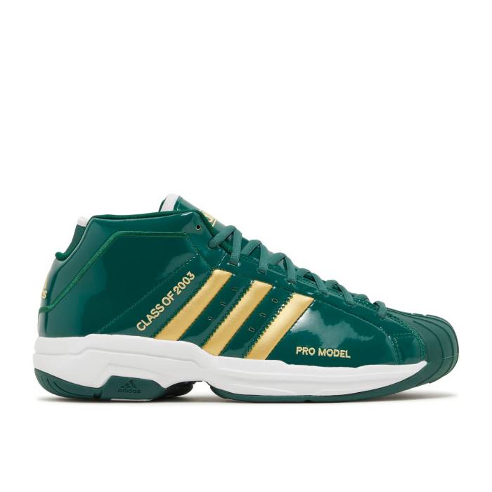 アディダス Adidas 【 Pro Model 2G 'Svsm' Men Team Dark Green/Gold Metallic/Cloud White 】 プロ メンズ Team チーム green 緑・グリーン ゴールド 白色 ホワイト|スニケス