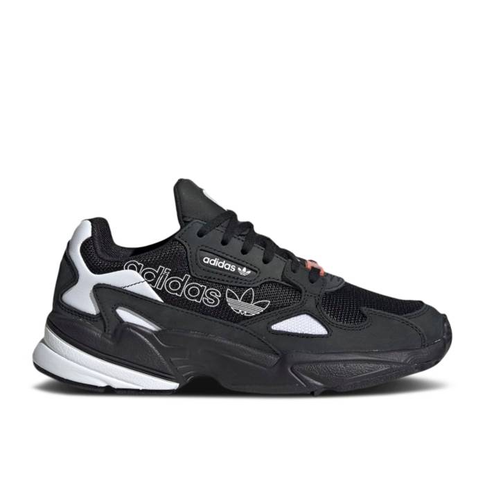 アディダス Adidas 【 Wmns Falcon \u0027K-Pop Pack - Core Black\u0027 Women Core Black/Cloud White/Core Black 】 中核グループ レディース 中核グループ 黒いこと 黒いこと 白いこと 白いこと