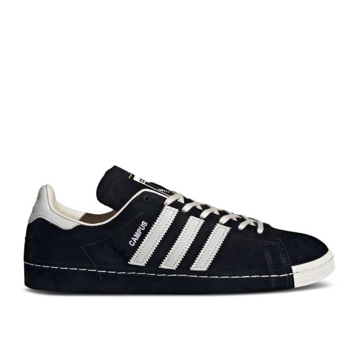 アディダス Adidas 【 Recouture X Campus 80 \u0027Black\u0027 Men Core Black/Chalk White/Dark Blue 】 構内 メンズ 中核グループ 黒いこと 黒いこと 白いこと 白いこと 青み 青色