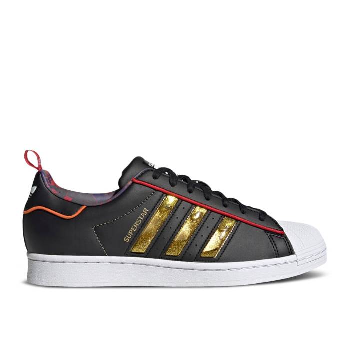 アディダス Adidas 【 Superstar 'Chinese New Year - Year Of The Ox Black' Men Core Black/Gold Metallic/Scarlet 】 Superstar スーパースター メンズ コア 黒色 ブラック ゴールド