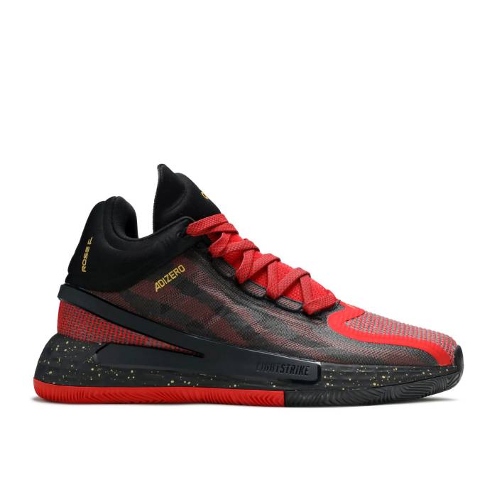 アディダス Adidas 【 D Rose 11 \'Chinese New Year\' Men Core Black/Scarlet/Gold Metallic 】 Rose ローズ メンズ コア 黒色 ブラック ゴールド|スニケス