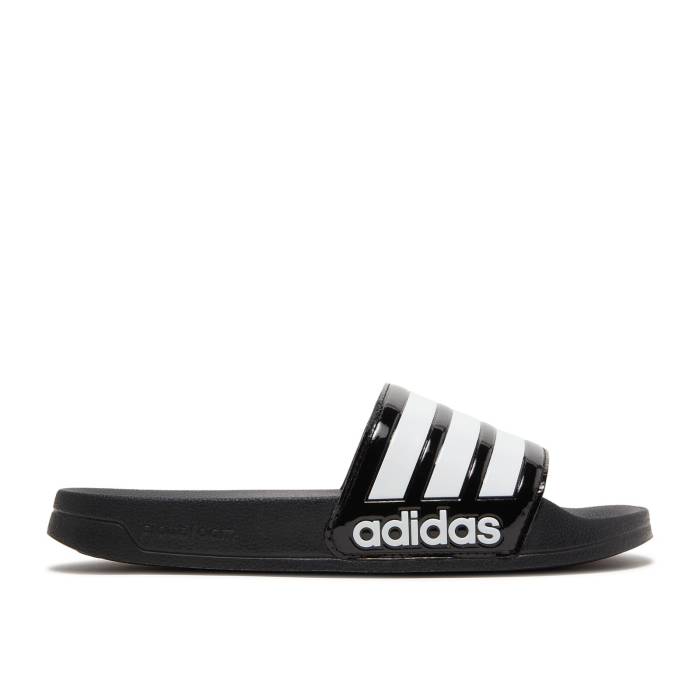 アディダス Adidas 【 Hirocoledge X Wmns Adilette Shower Slide \u0027Takahashi Hiroko - Black White\u0027 Women Core Black/Cloud White/Core Black 】 アディレッタ Slide サンダル 黒いこと 黒いこと レディース 中核グループ 黒いこと 黒いこと 白いこと