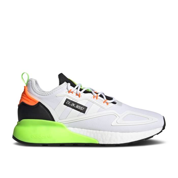 アディダス Adidas 【 Zx 2K Boost \u0027Cloud White Green\u0027 Men Cloud White/Core Black/Cloud White 】 ブースト 白いこと 白いこと メンズ 白いこと 白いこと 中核グループ 黒いこと 黒いこと