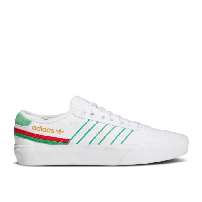 アディダス Adidas 【 Fmf X Delpala \u0027White Green\u0027 Men Cloud White/Cloud White/Gold Metallic 】 メンズ 白いこと 白いこと ゴールド