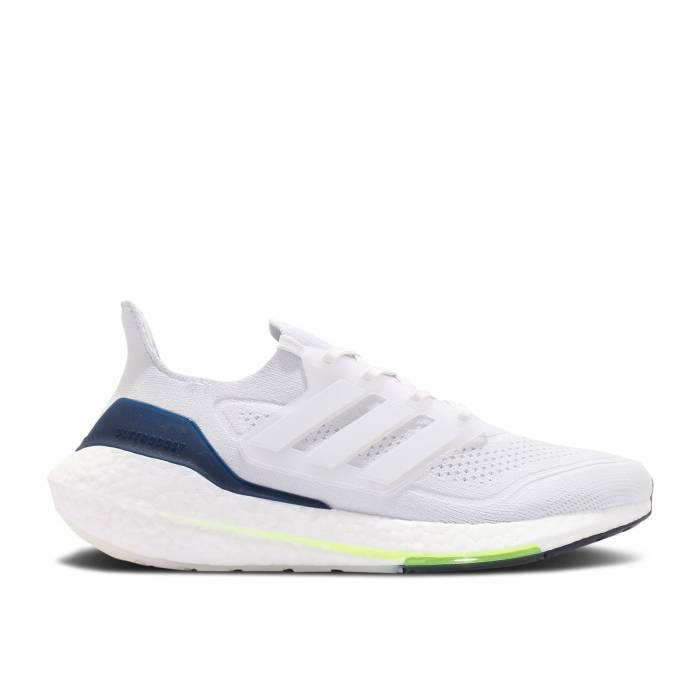 アディダス Adidas 【 Ultraboost 21 \u0027Crystal White\u0027 Men Crystal White/Cloud White/Solar Yellow 】 メンズ 白いこと 白いこと yellow 黄味がかった・黄色