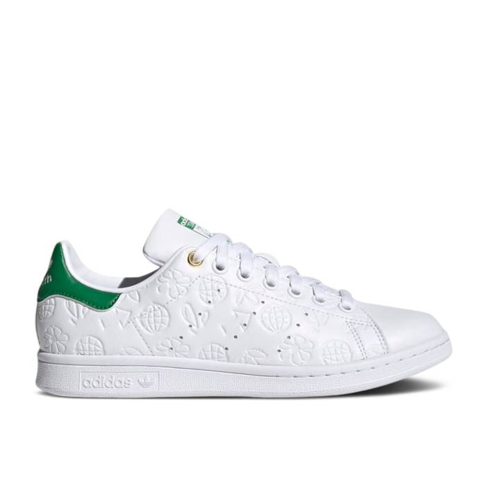 アディダス Adidas 【 Wmns Stan Smith \u0027Embossed Graphics - White Green\u0027 Women Cloud White/Green/Chalk White 】 白いこと 白いこと レディース 白いこと 白いこと green 緑・緑であること