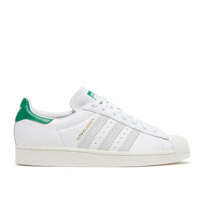 アディダス Adidas 【 Kith X Superstar \u0027Classics Program\u0027 Men White/Fairway/Gold 】 Superstar はやりっ児 メンズ 白いこと 白いこと ゴールド